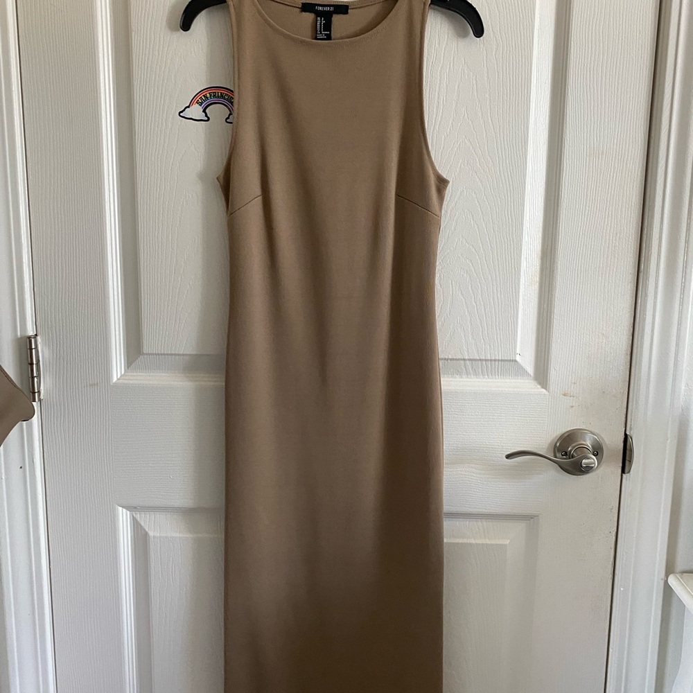 nude midi dress (good condition)